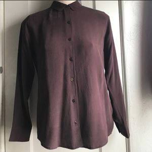 Everlane Silk Round Collar Shirt